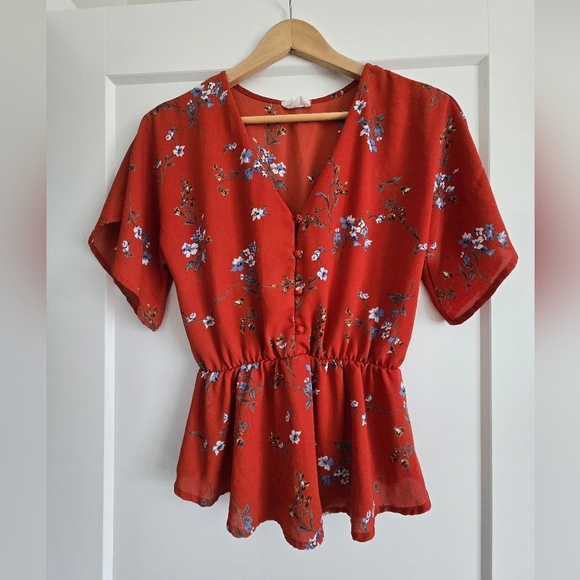 Sienna Sky Orange Small Womens Top - Picture 1 of 11